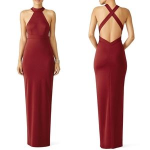 AQ/AQ Izzo Gown 6R Halter Crisscross Open Back
